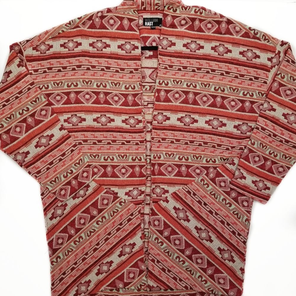 William Rast Cocoon‎ Aztec Print Open Jacket Medium